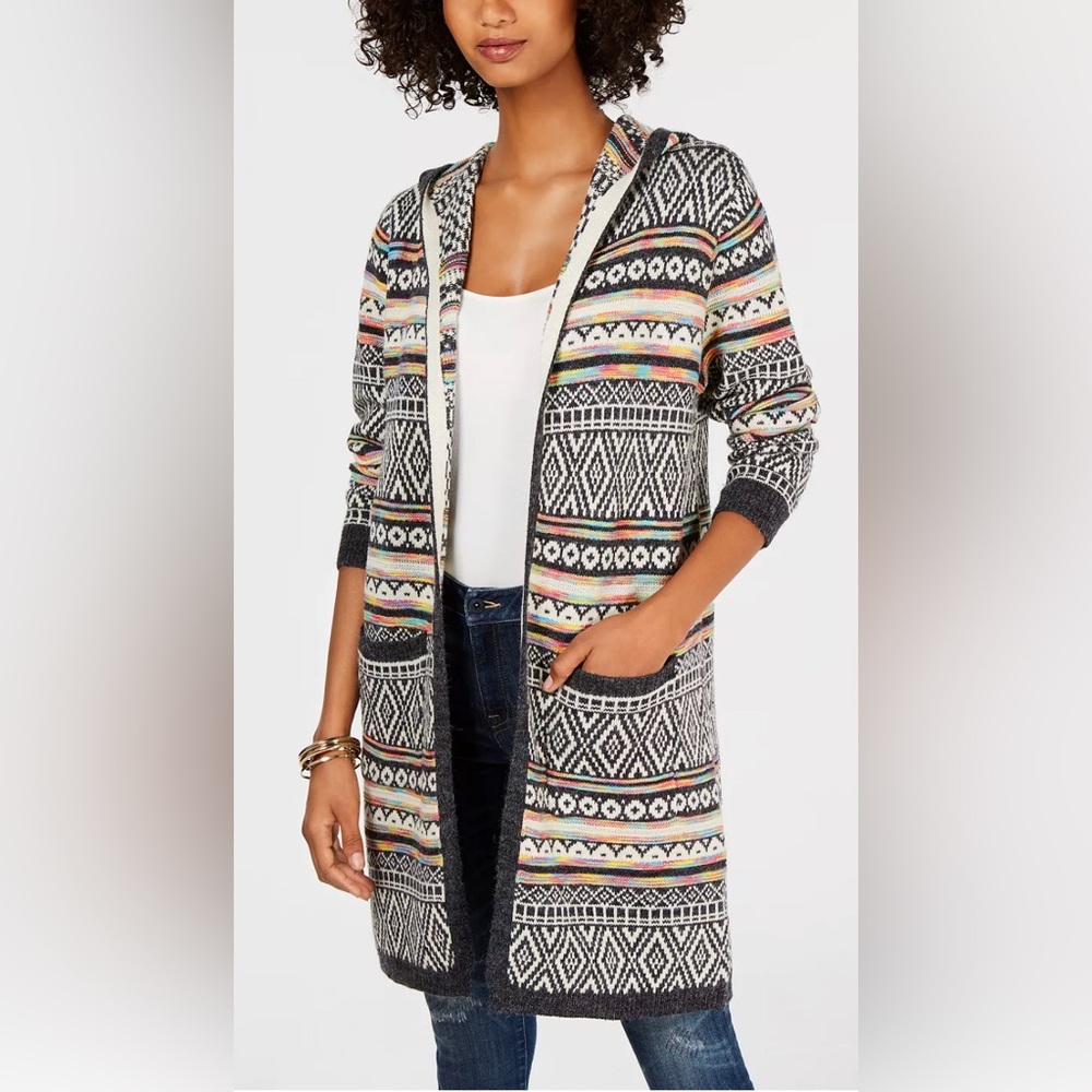 Monteau Hooded Duster/Cardigan (Multicoloured)